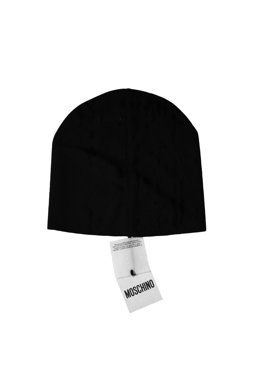 Moschino Men’s Black White Logo Contrast Beanie Headphone Cap New