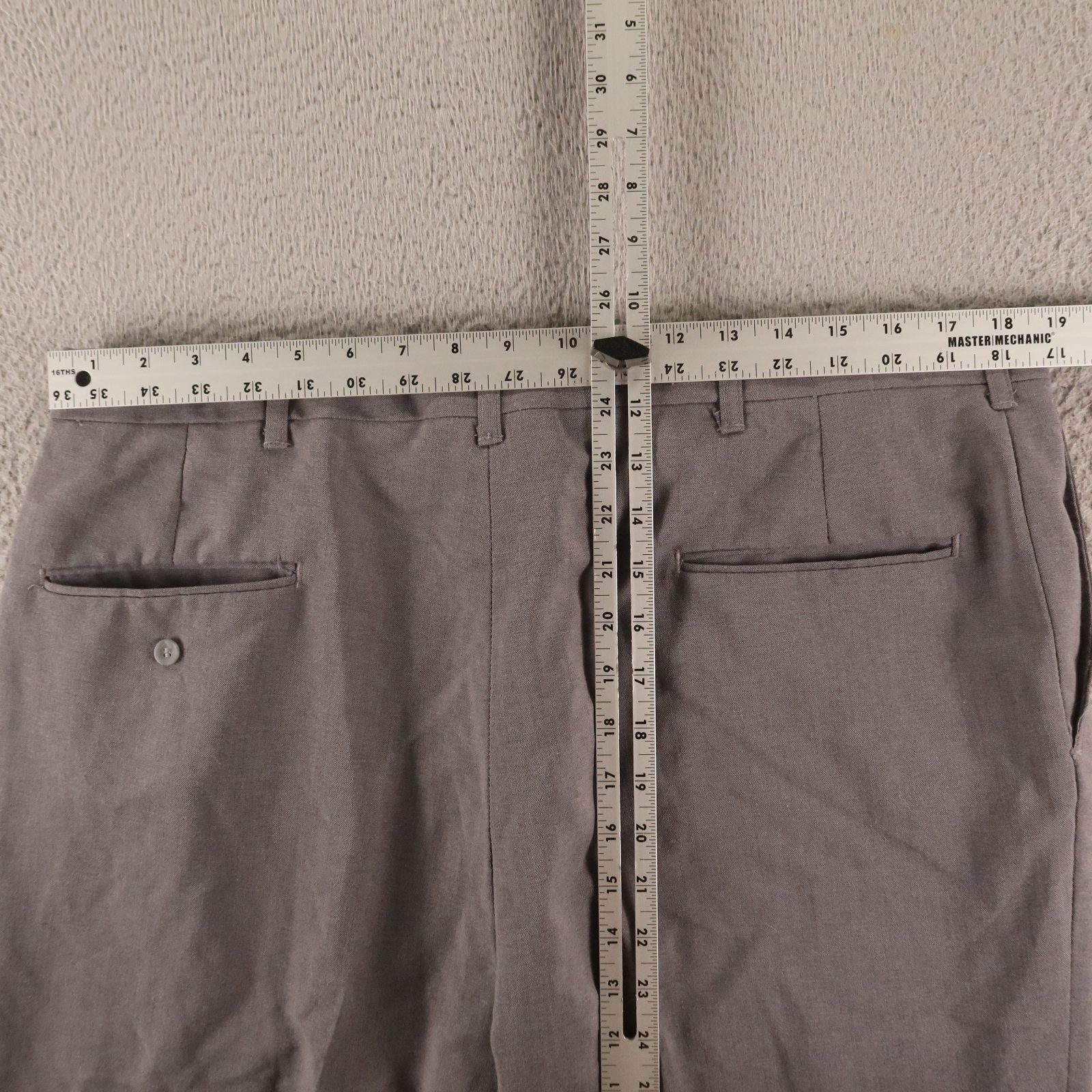 VTG Haggar Pants Mens 36×29 Gray Polyester Dacron Polyester Worsted Wool