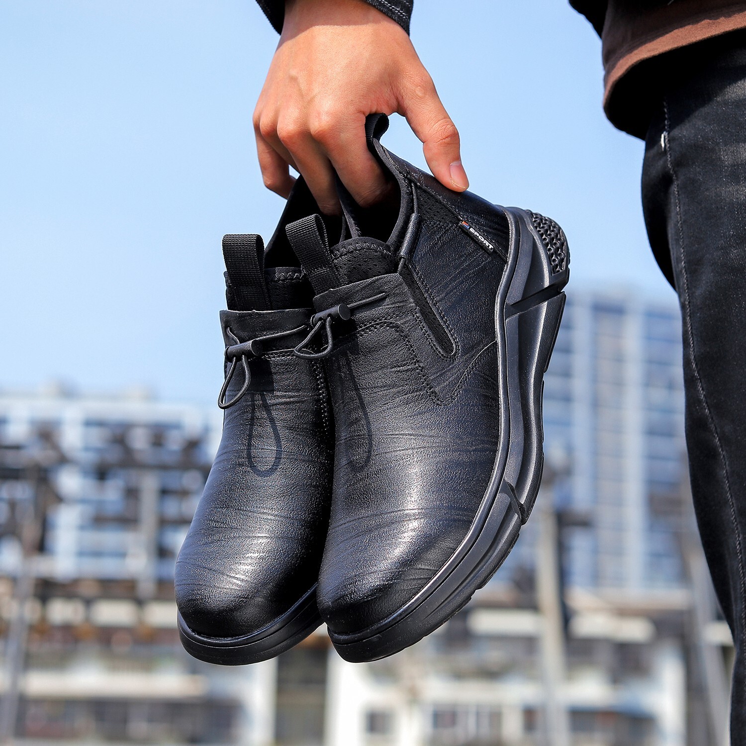 Men Safety Boots Work Indestructible Shoes Steel Toe Protective Boots Anti-smash
