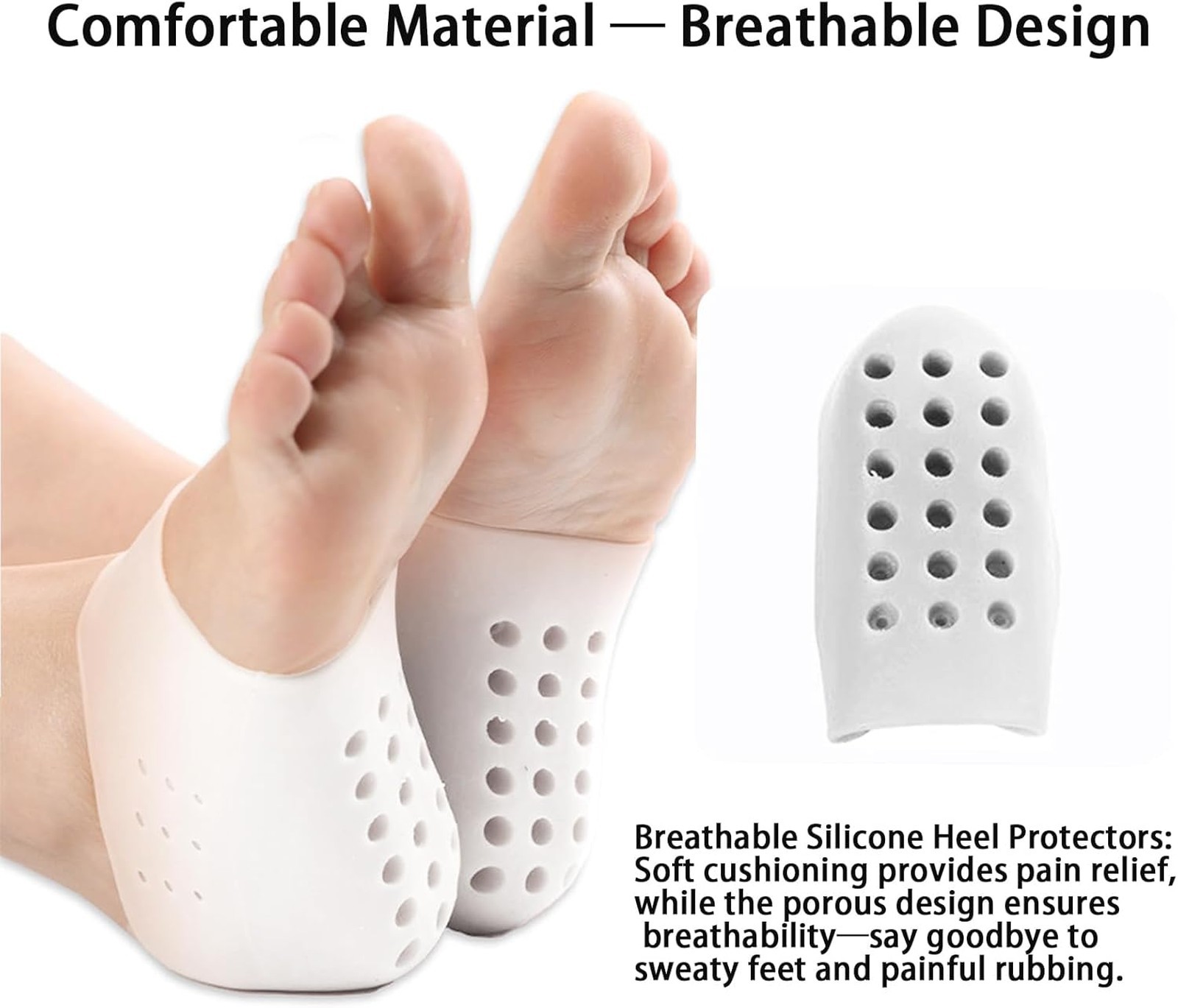 Height Increase Insoles Soft Gel Heel Lift Inserts 1 Inch for Men Women Discreet