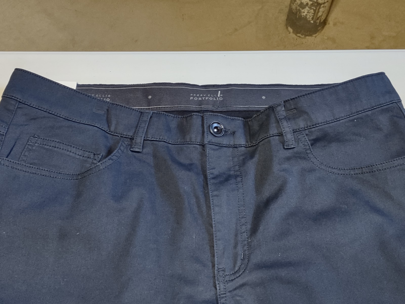 NWT – Perry Ellis Portfolio – Men’s Anywhere Pant – Dark Blue – 36 X 34
