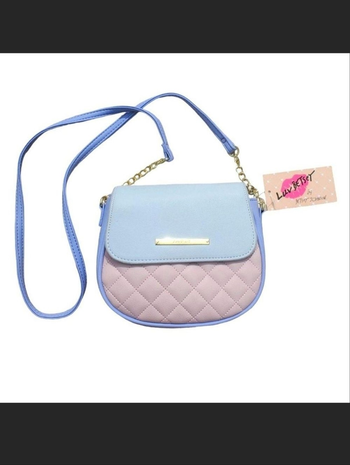 NWT Betsey Johnson LB Bri Pastel Pink and Purple Crossbody Purse