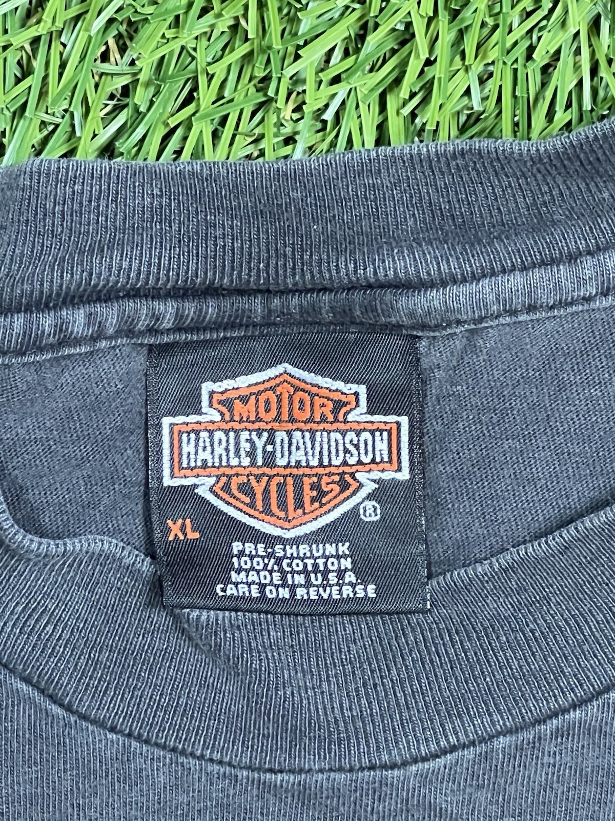 Harley Davidson Worth The Wait T-Shirt Men’s XL Faded Black USA Vintage 90s