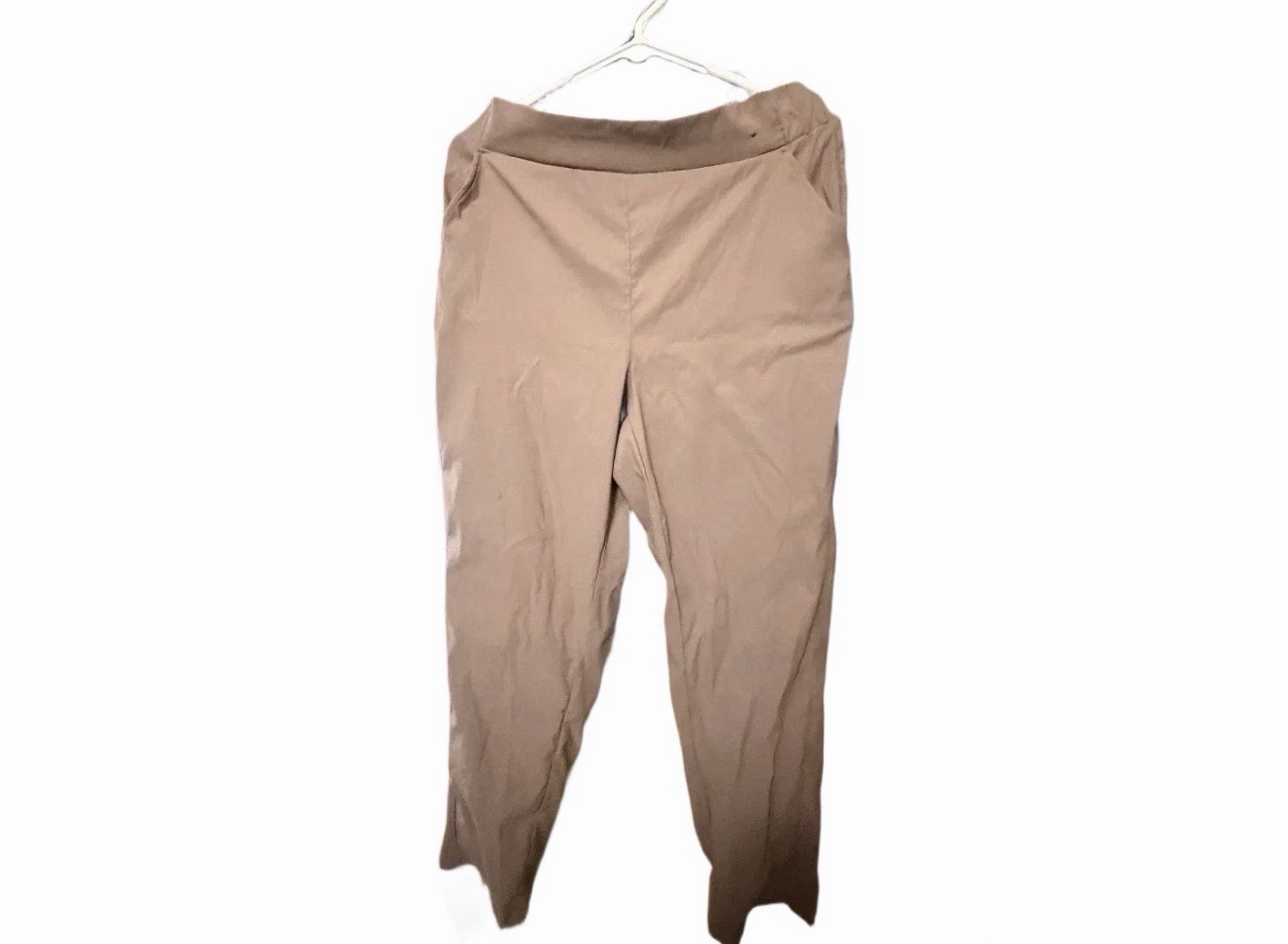 Modern Ambition Women’s Brown Knit Dress Pants Tapered Stretch Pockets M
