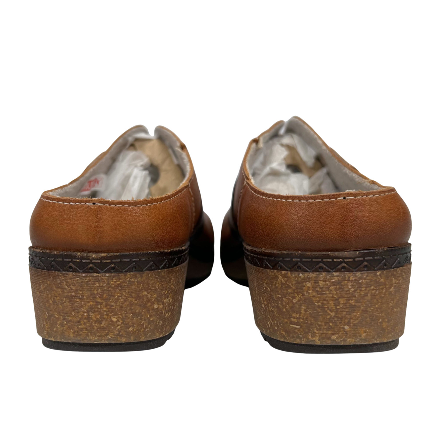 Pikolinos Women’s Granada Heeled Leather Slip-On Clogs Size EU 40 US 9-9.5