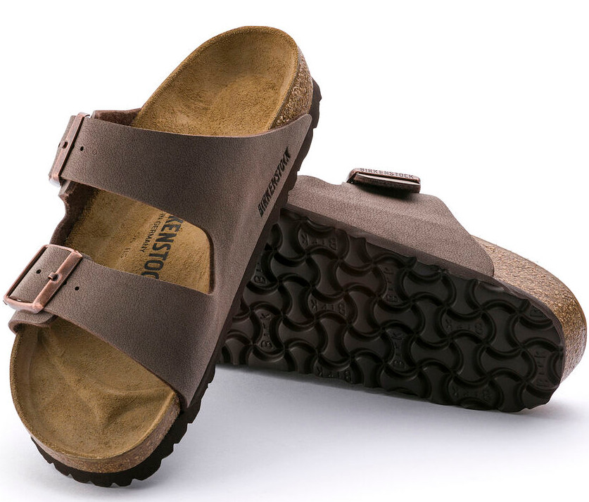 Birkenstock Arizona Birko-Flor Birkibuc Women Sandals Mocha Double Breasted37-45