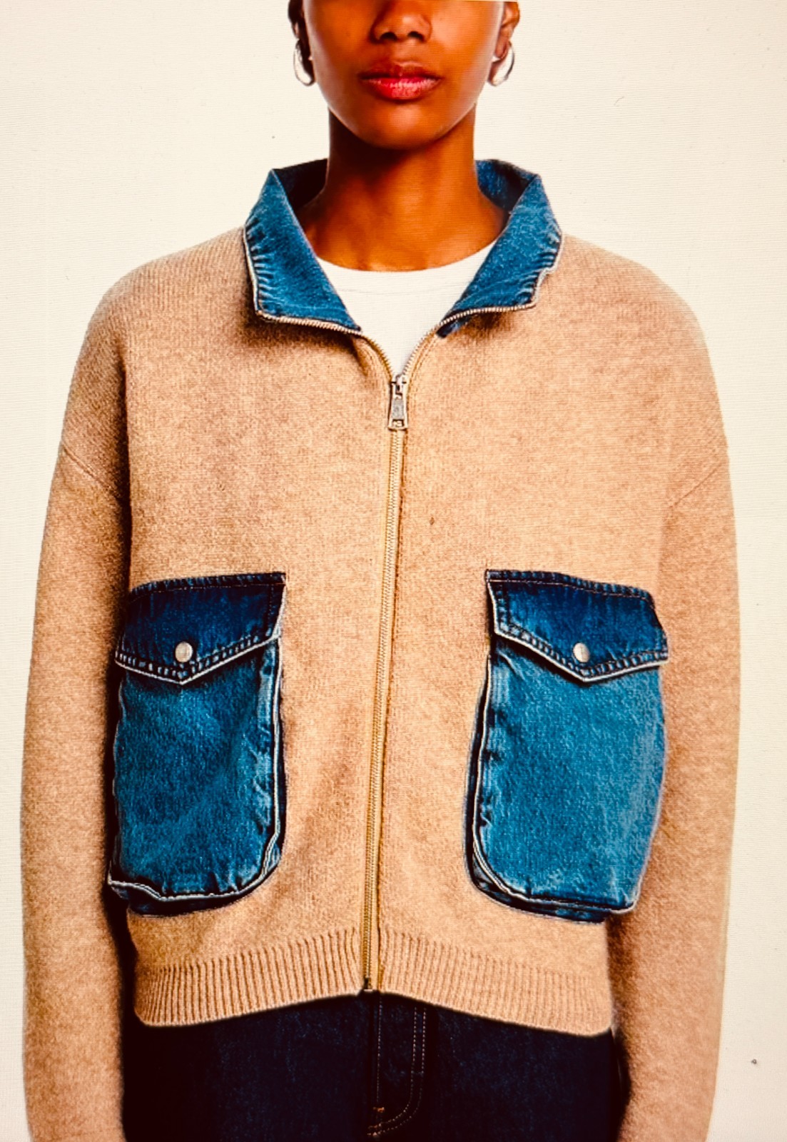 $79.99 Brand New with Tag Large BLANKNYC Sweater Bomber Jacket