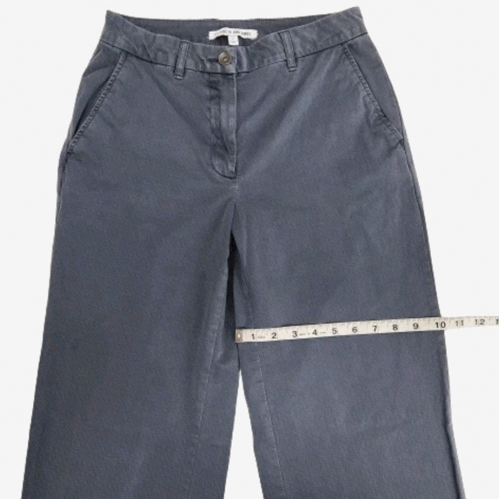 Elizabeth and James Kohls Gray Wide Cropped Leg Pants Women’s 2