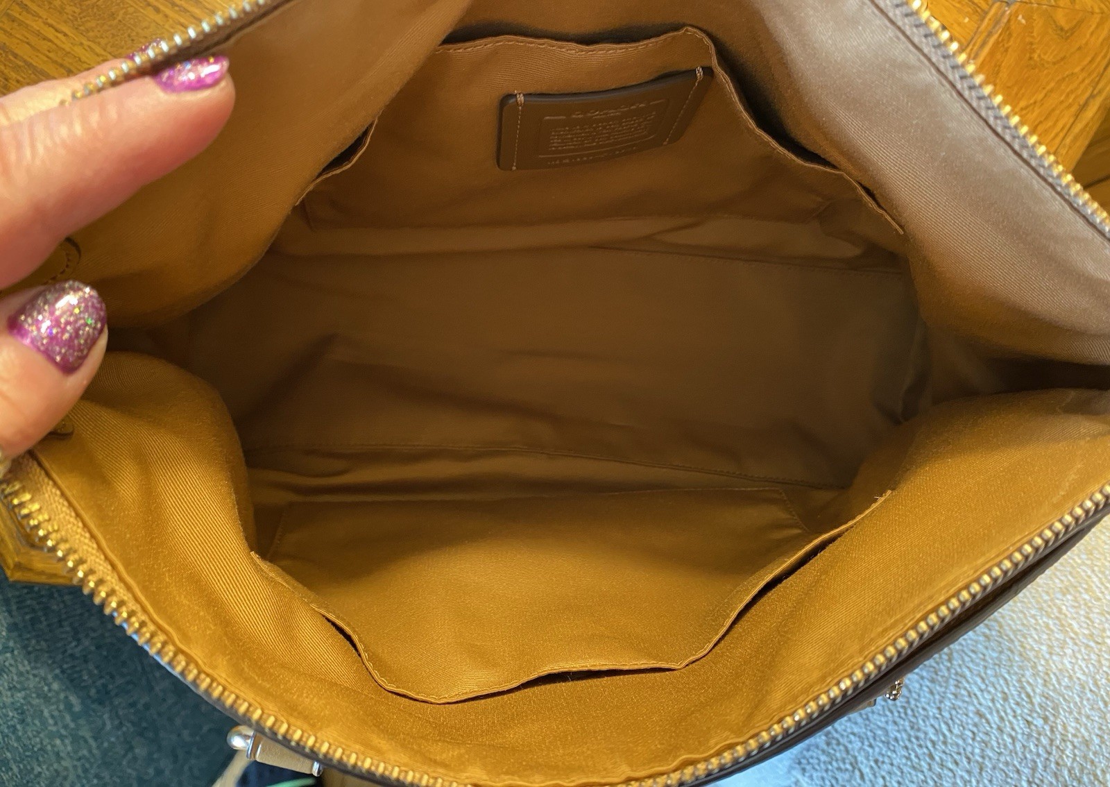 Coach F76640 Mia Convertible Satchel In Mixed Leathers Saddle