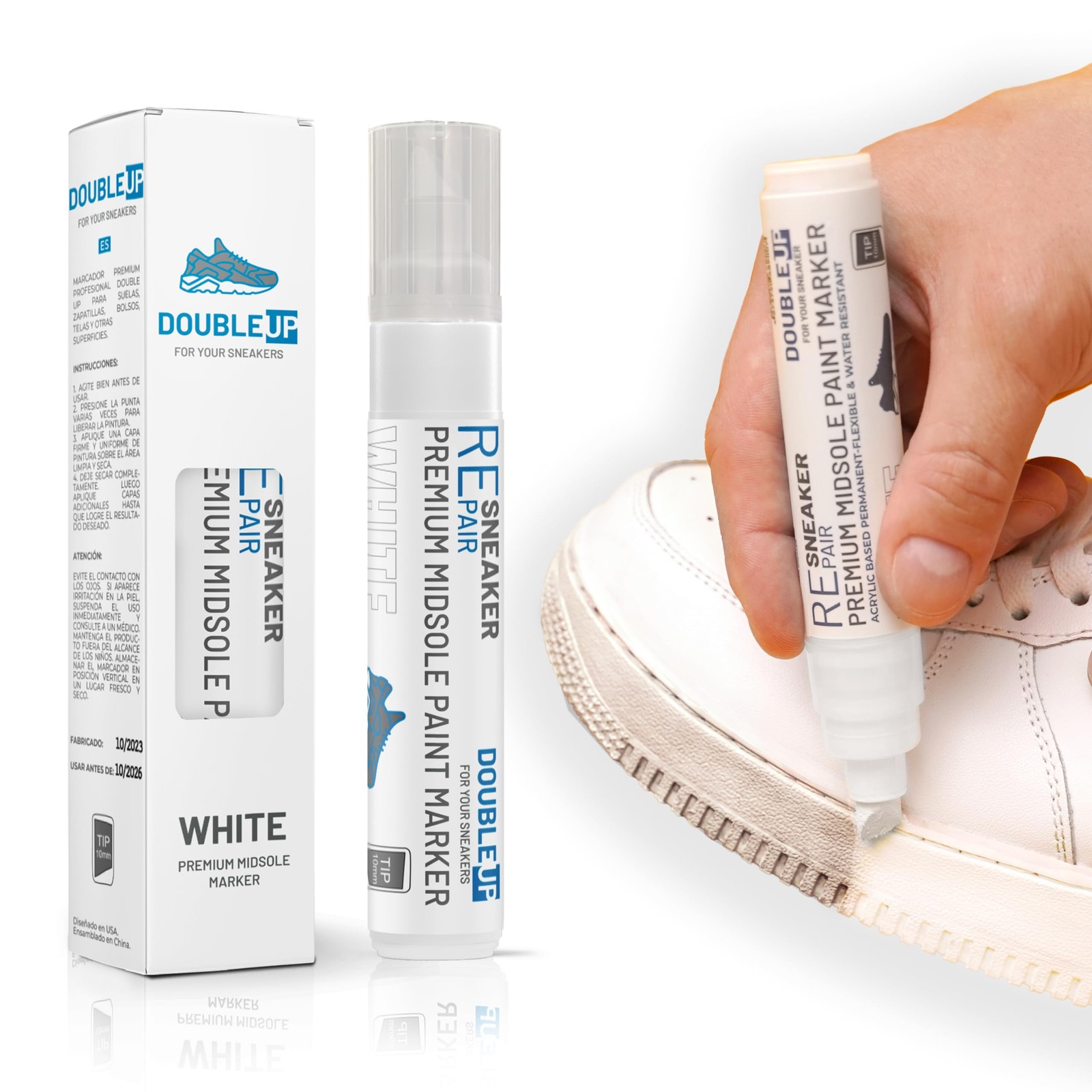 Premium White Sneaker Eraser Paint Pen, Midsole Shoe Whitener Marker for Snea…