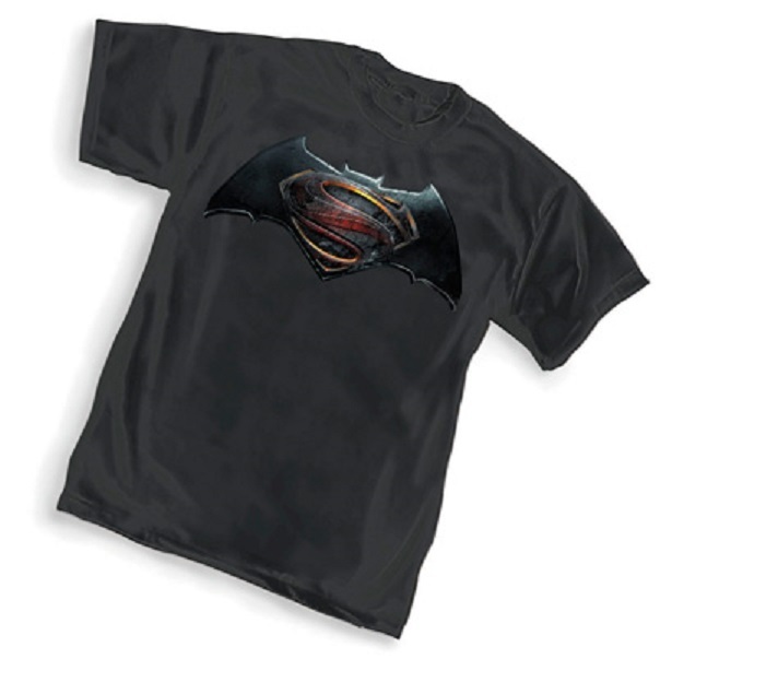 DC Batman vs Superman MOVIE LOGO SYMBOL – BLACK Adult T-Shirt – S-3XL