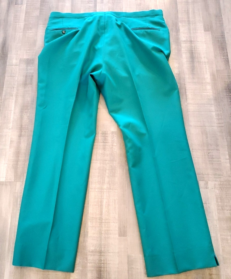Vintage Sansabelt Jaymar Ruby Men’s Golf Dress Pants Teal Green Size 40 X 31 70s