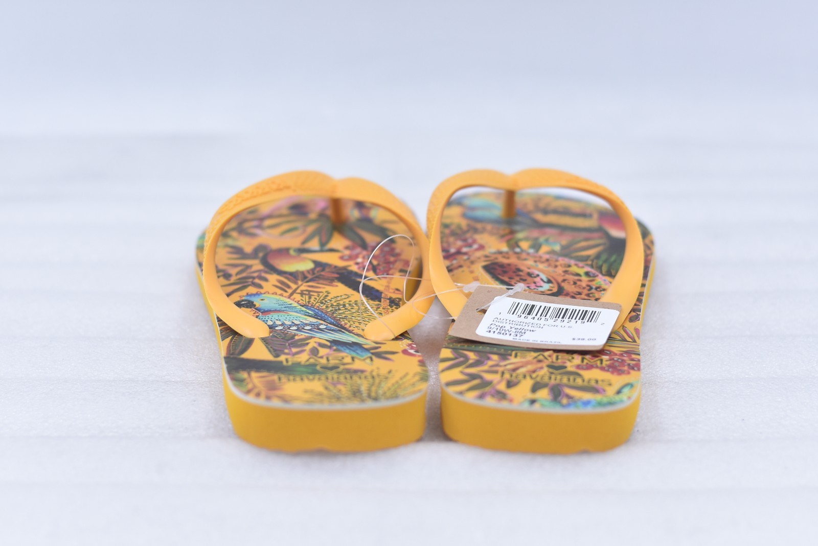 Womens Havaianas Dragon Slim Flip-Flop Sandals – Pop Yellow Size 6 (EU 37-38)