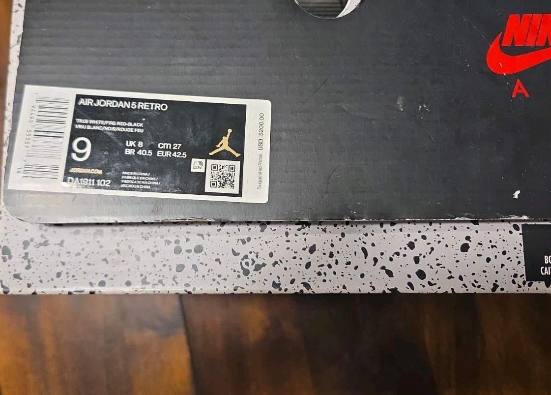 Air Jordan 12 Retro Playoff 2022 Black White CT8013-006 Mens 9 Replacement Box