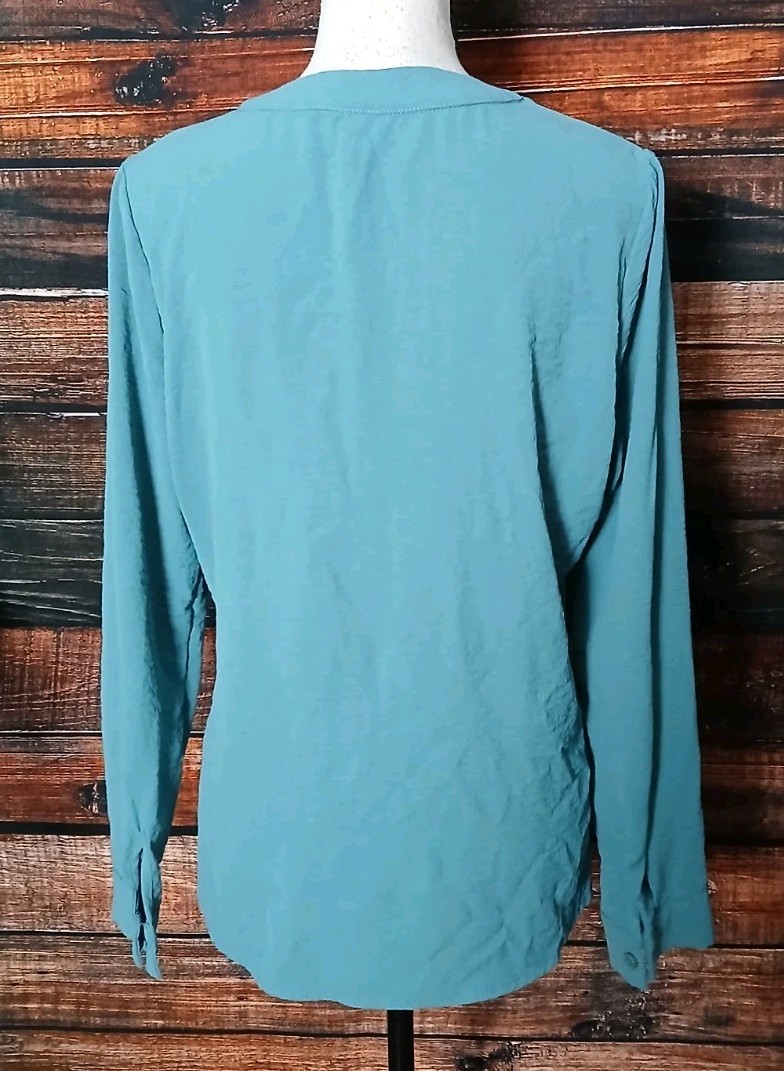 Blooming Jelly Two Piece Top Set Size M Textured Teal Pleated Tank & Tunic