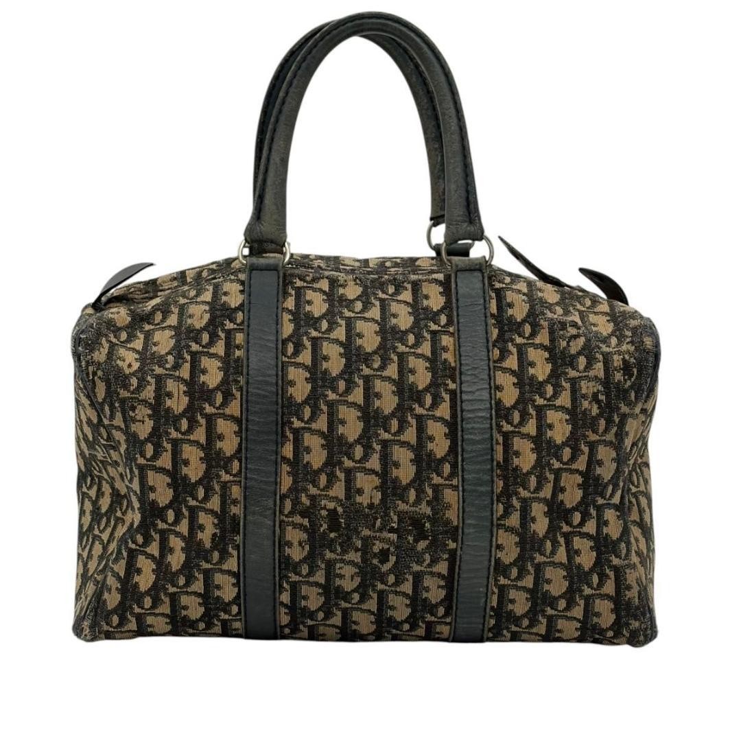 Christian Dior Bag Trotter Mini Boston Canvas Leather Old