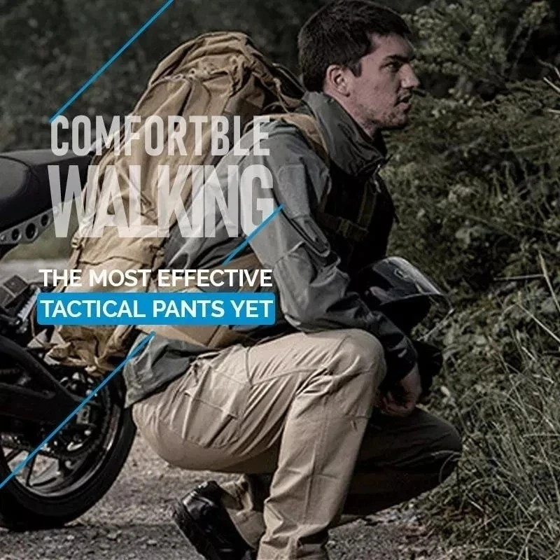 Mens Tactical Cargo Pants Soldier Straight-fit Work Combat Trousers Outdoor US