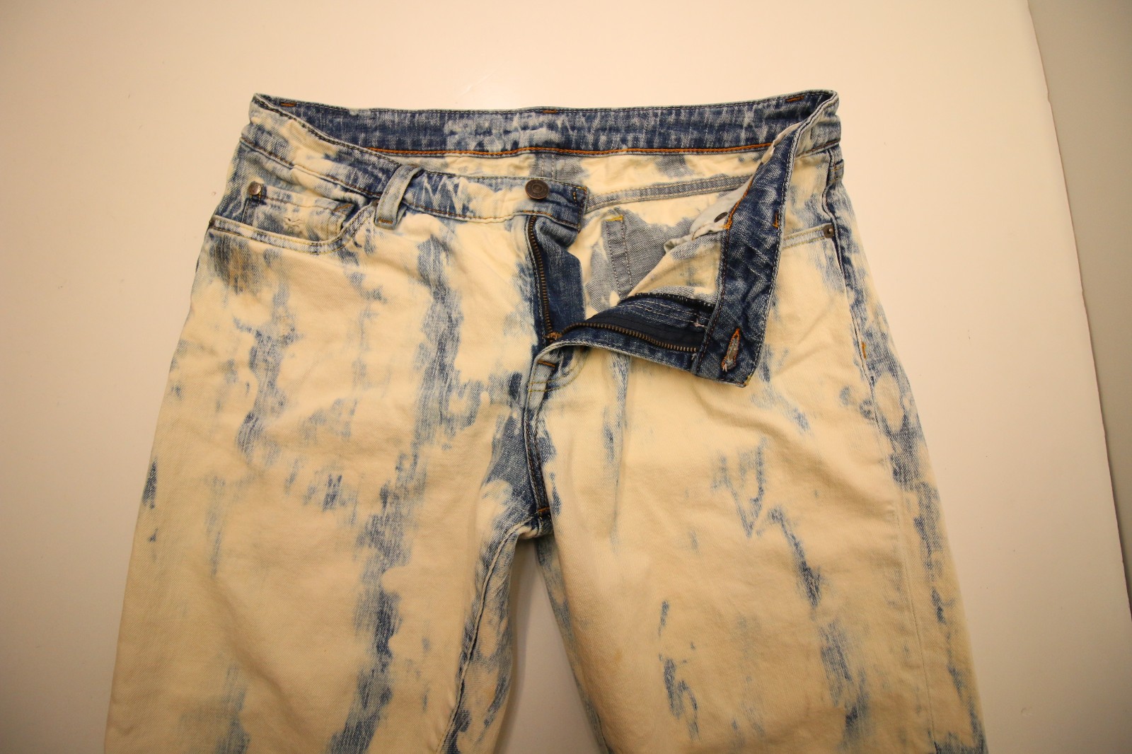 Denim & Supply Ralph Lauren Bleached Skinny Jeans Womens 32 34″Waist STAINS READ
