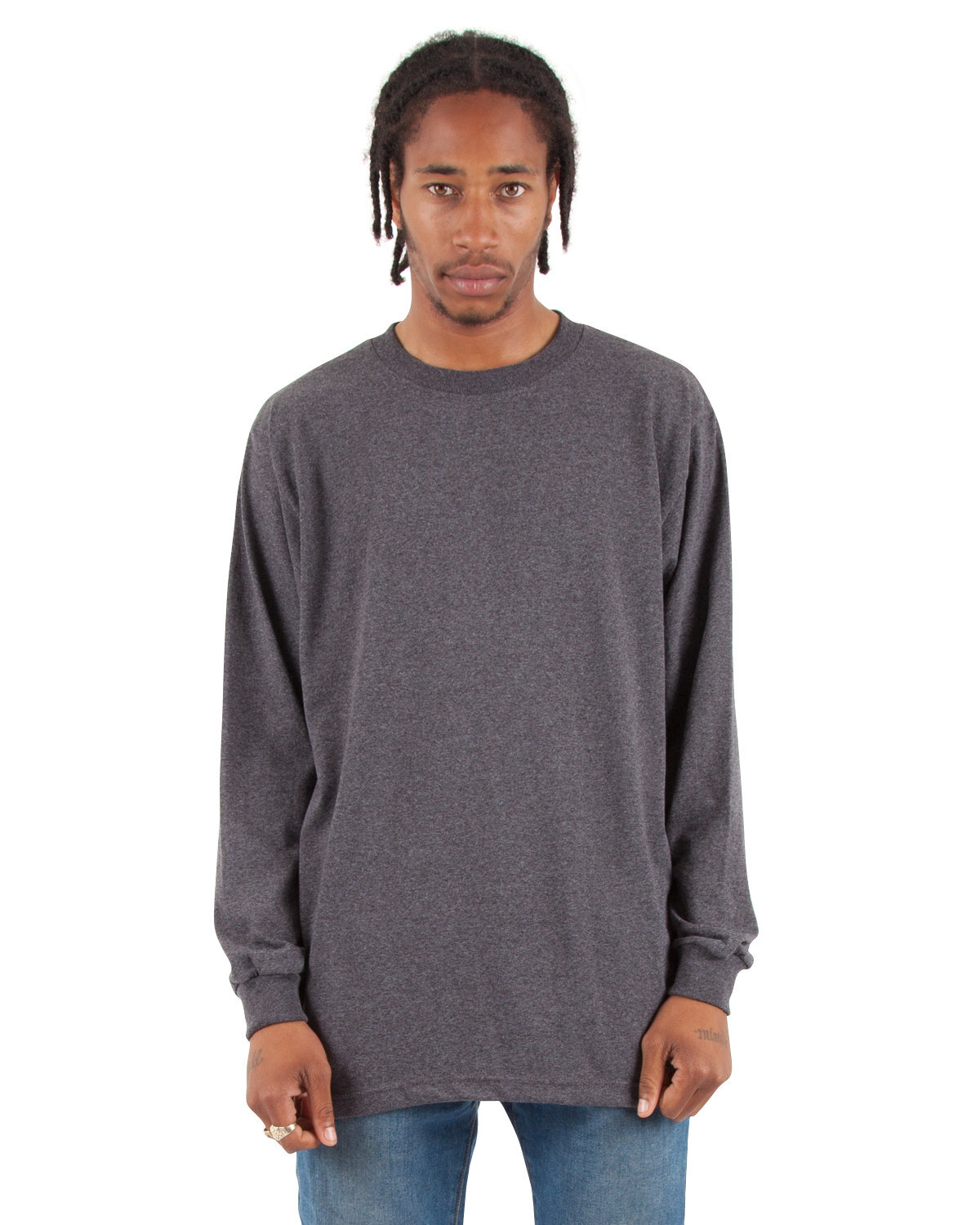 Shaka Wear Active Long Sleeve Plain Casual Crew Neck T-Shirt SM-3X