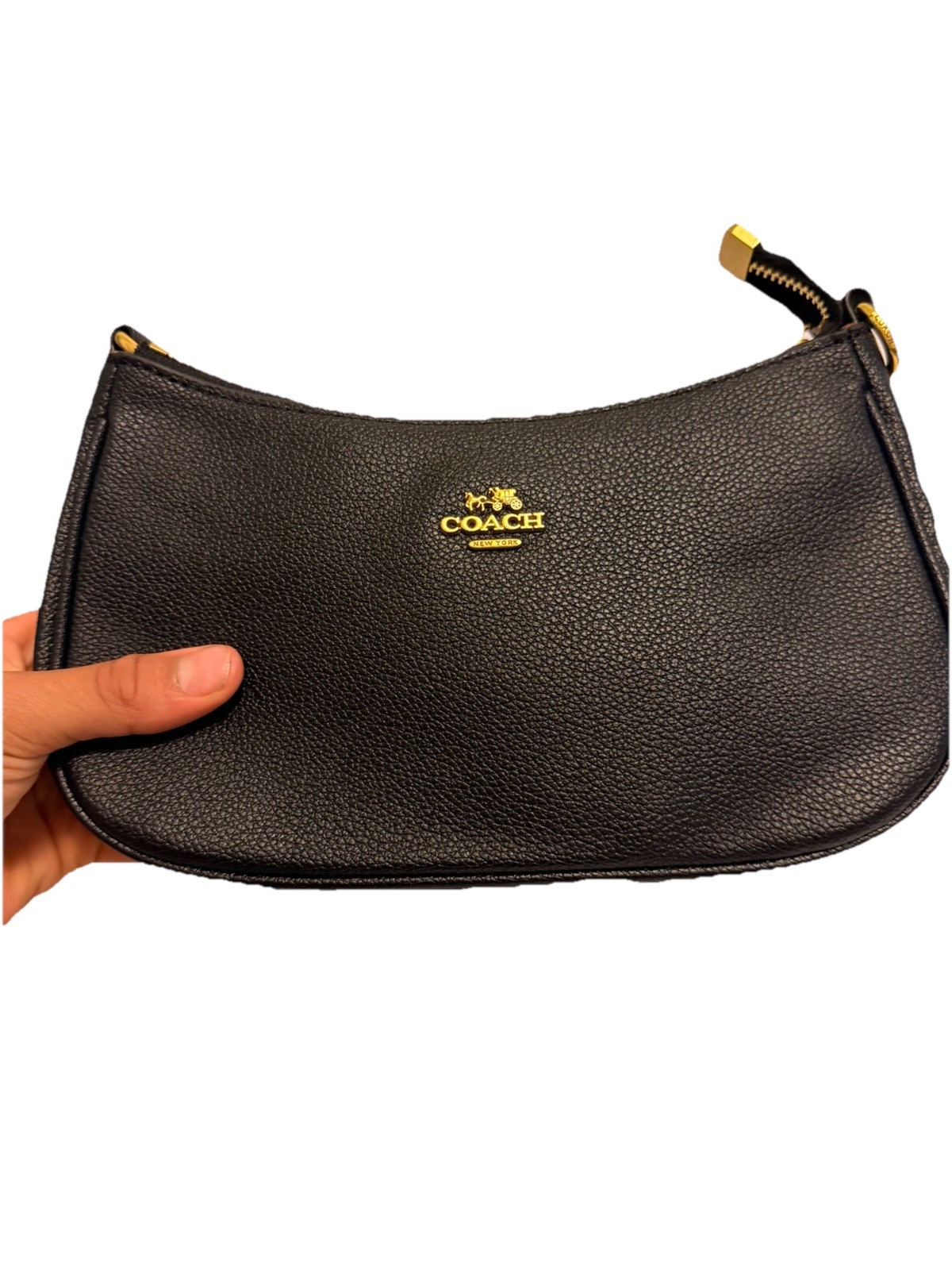 Coach Teri Black Leather Shoulder Bag