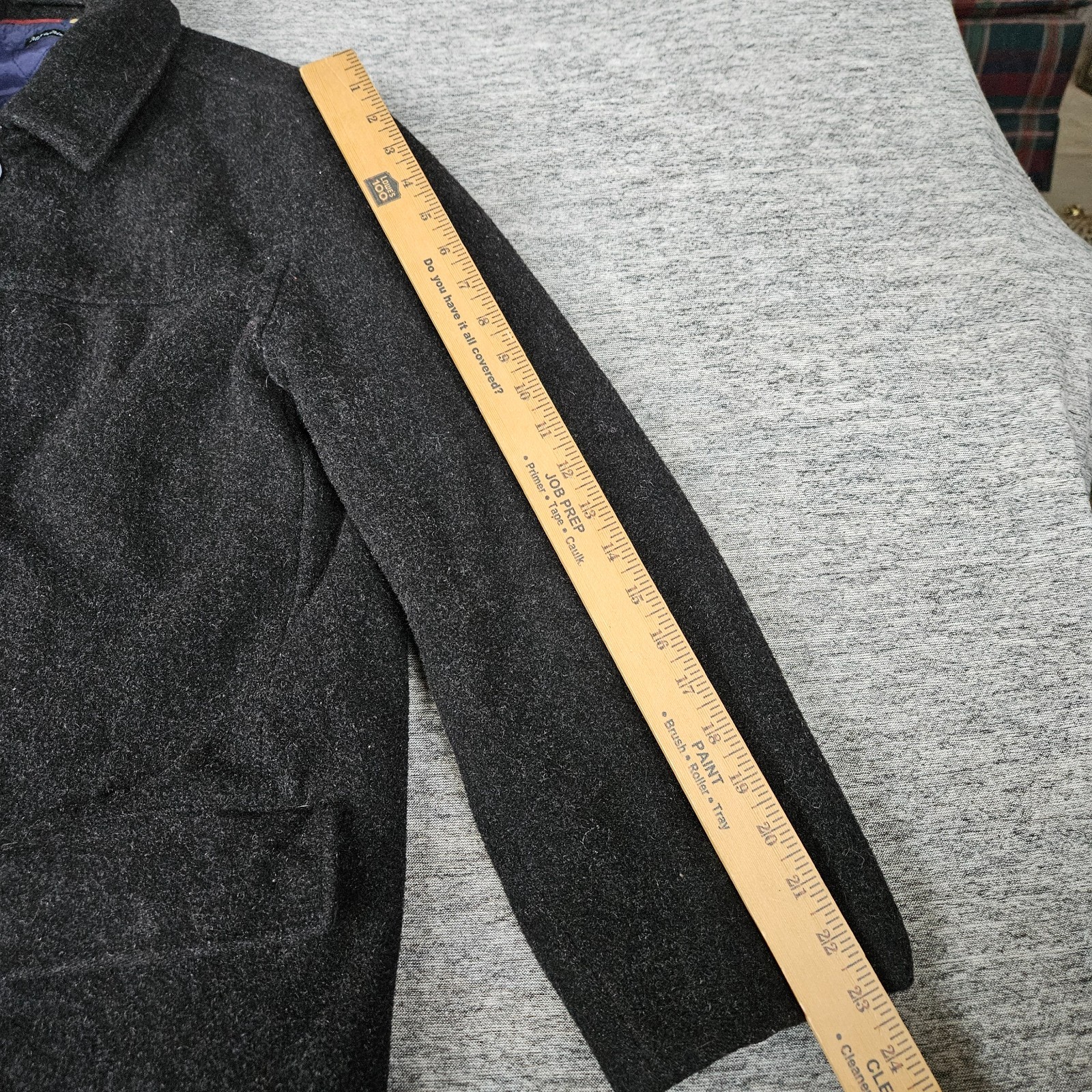 J.Crew University Jacket Mens Medium Black Wool Thinsulate Lined Pea Coat Preppy