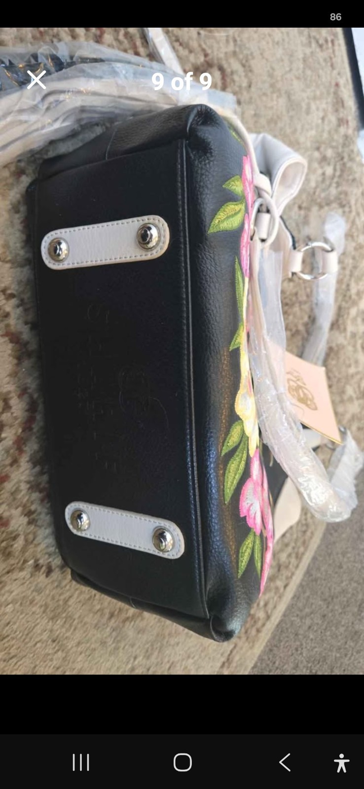 Sharif Embroidered Purse 15 In Wide 10 In Tall