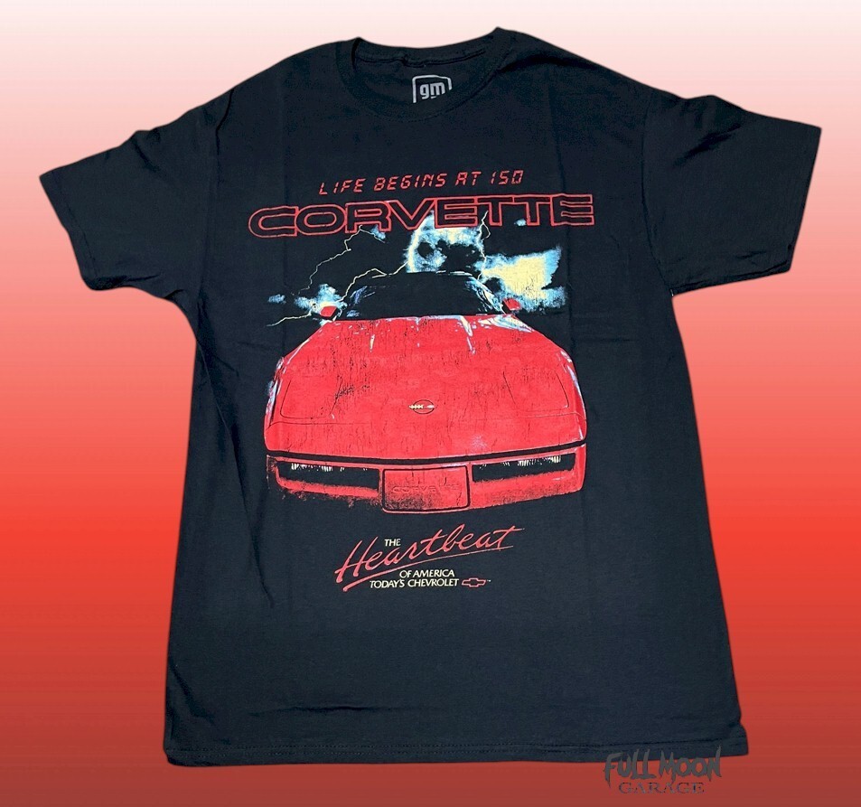 New Chevy Chevrolet Corvette Cars Black 90s Classic Men’s Throwback T-Shirt