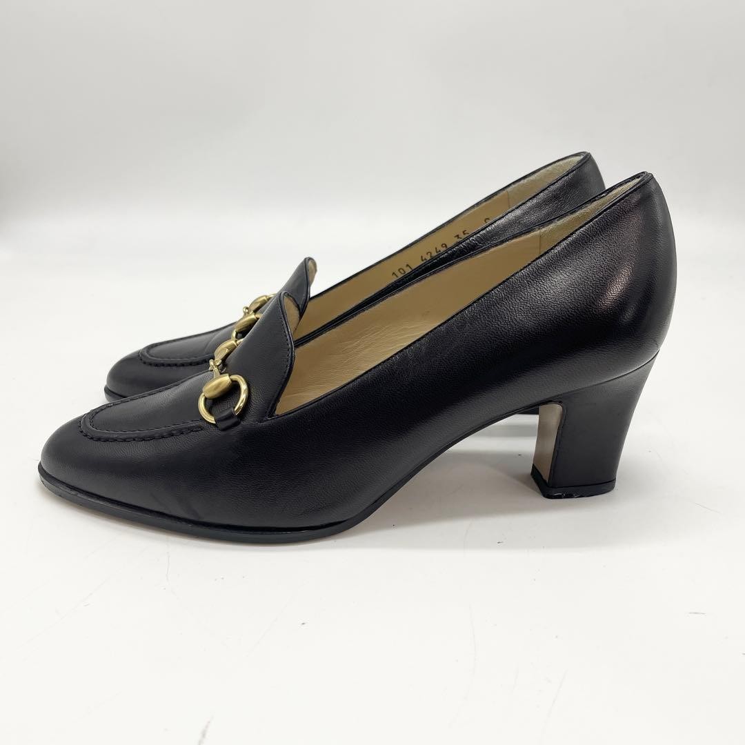 Gucci Horsebit Pumps Leather Black Women’s Size EU35/US5