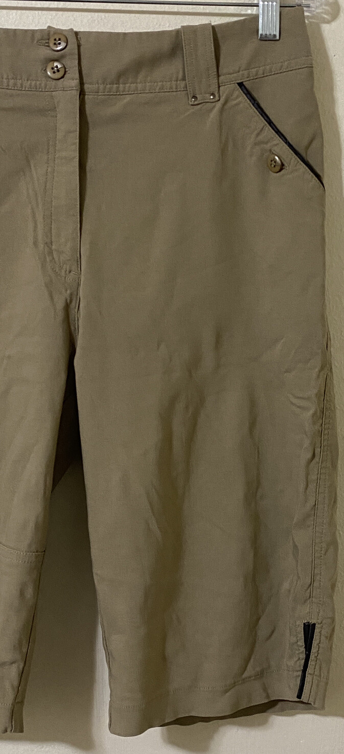 Jamie Sadock Size 8 Women’s Light Khaki Casual Golf Long Shorts 30″ x 12″