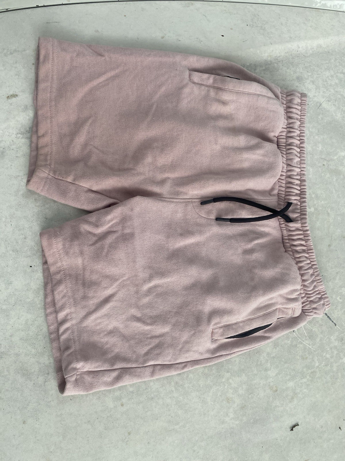 H&M Men’s Pink Cotton Sweat Shorts Regular Fit Drawstring Pockets Size M