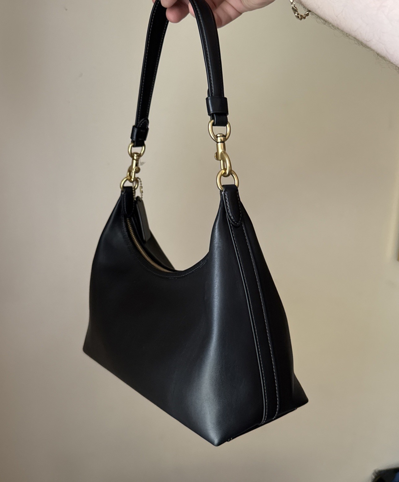 Coach Juliet Shoulder Bag Leather 2Way Crossbody Handbag Black # CR981 NWT