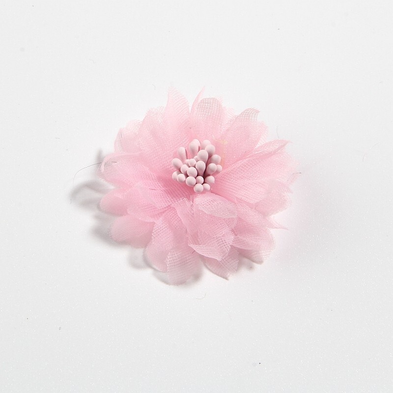 4CM 1.5″ Mini Chiffon Fabric Flower For Hair Accessories Artificial Hair Flowers