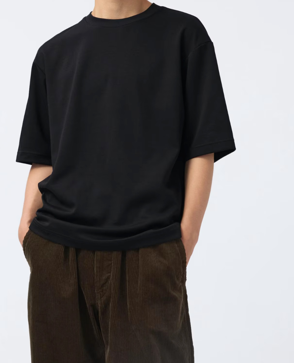 UNIQLO U AIRism Cotton Oversized Crew Neck Half-Sleeve T-Shirt S-XL Japan