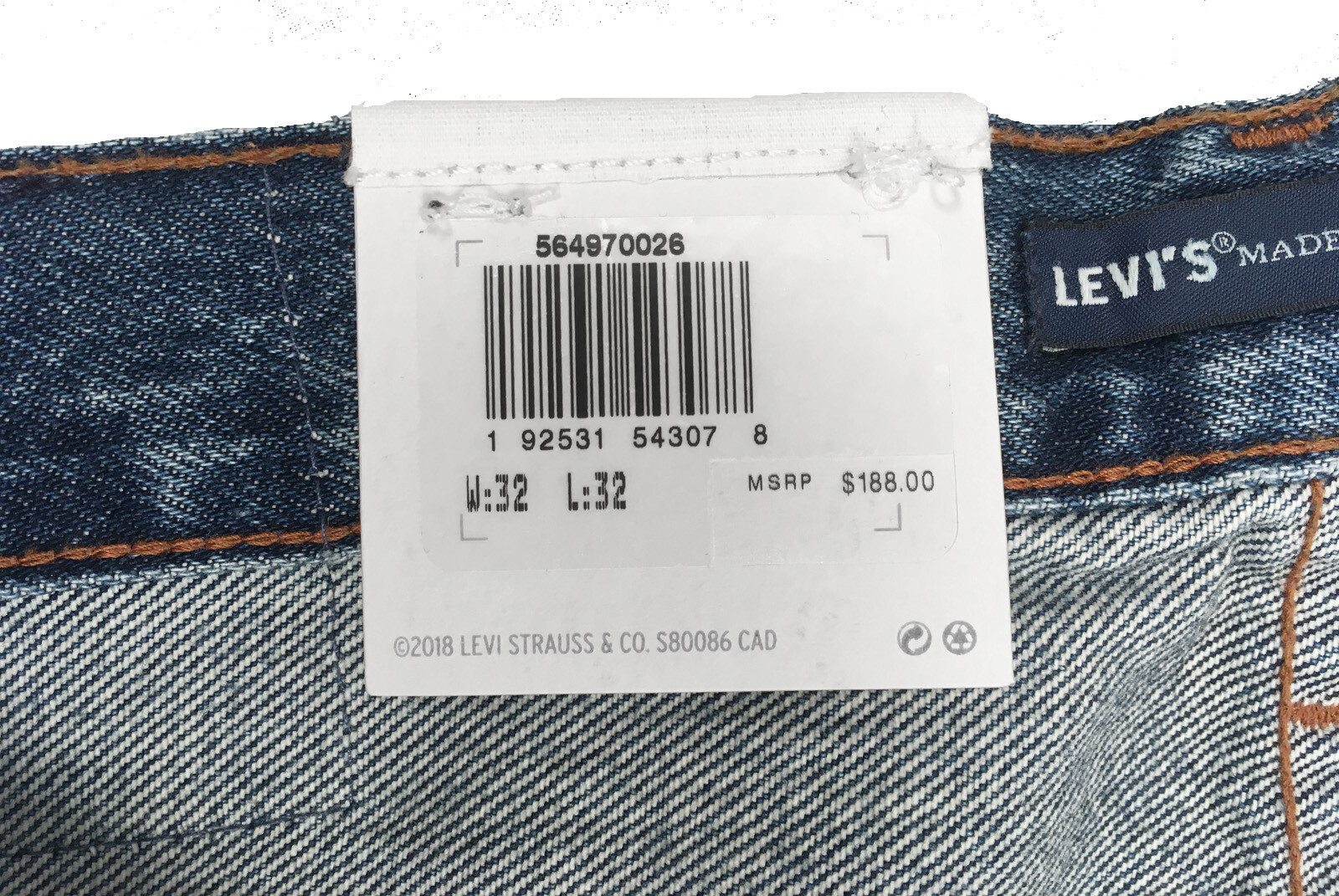 NEW $188 Levi’s Made & Crafted 511 Allende Jeans! Slim 511 Japanese Embroidery