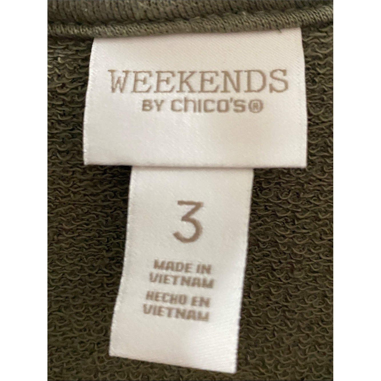 Chico’s Sage Green Button-Front Utility Jacket with DrawstringEUC CLEAN