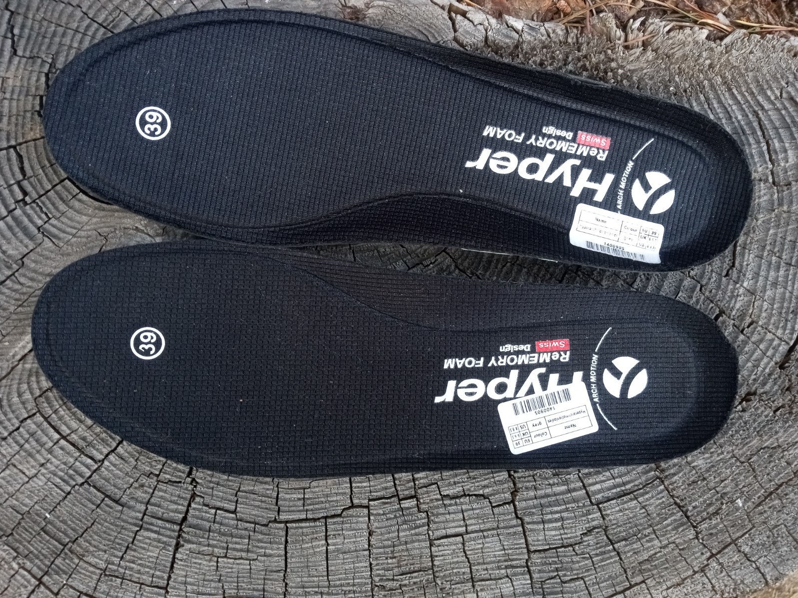 Hyper Arch Motion EU 39 Men 8- 8.5 Women approx 9.5- 10 Rememory Foam Swiss