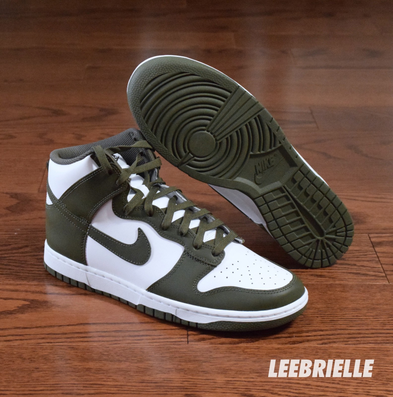 SIZE 10.5 – NIKE DUNK HIGH RETRO CARGO KHAKI WHITE ARMY GREEN CUSTOM DD1399-500