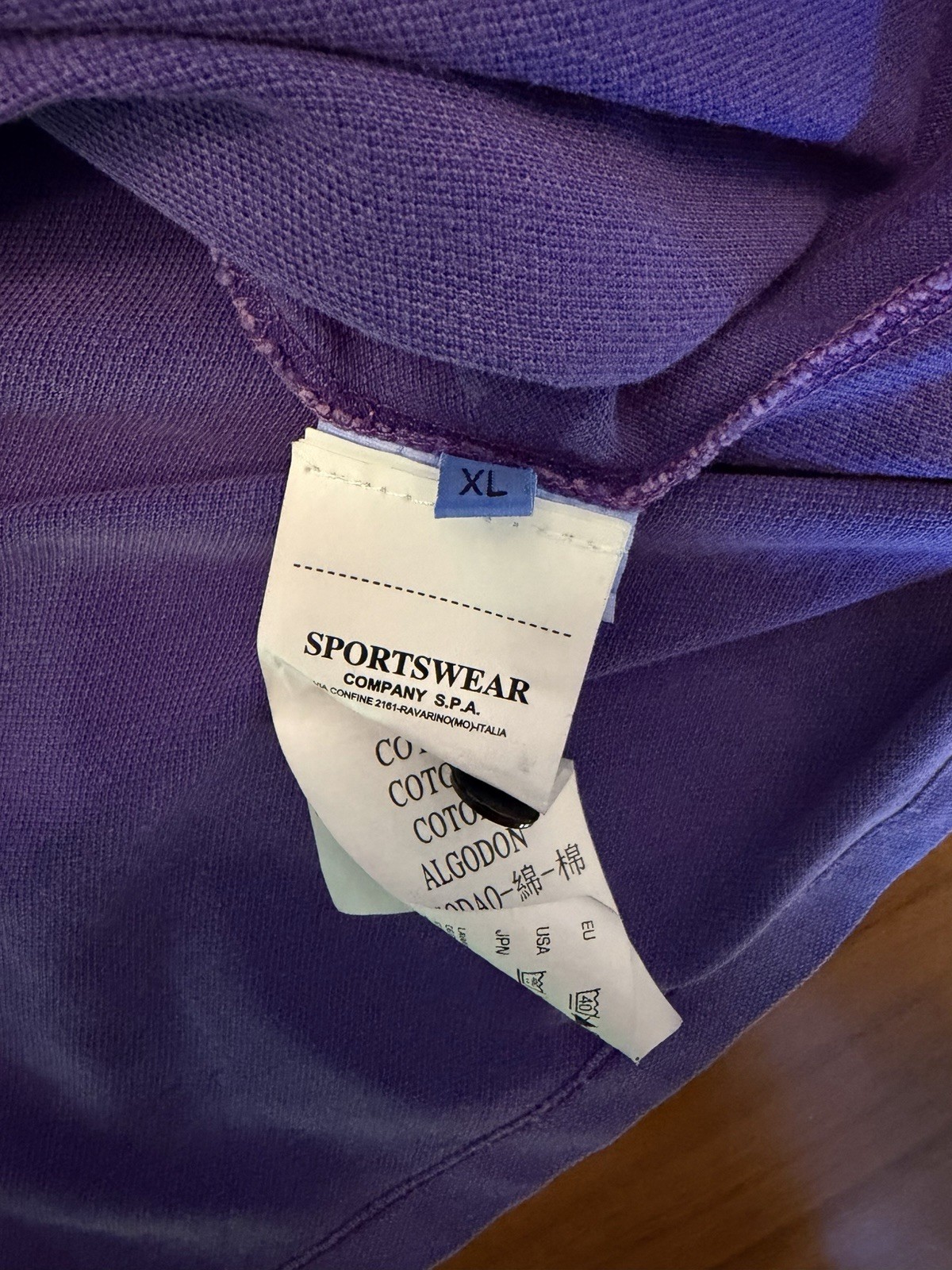 Stone Island Pique Polo Shirt Regular Fit Compass Patch Mens XL Faded Purple