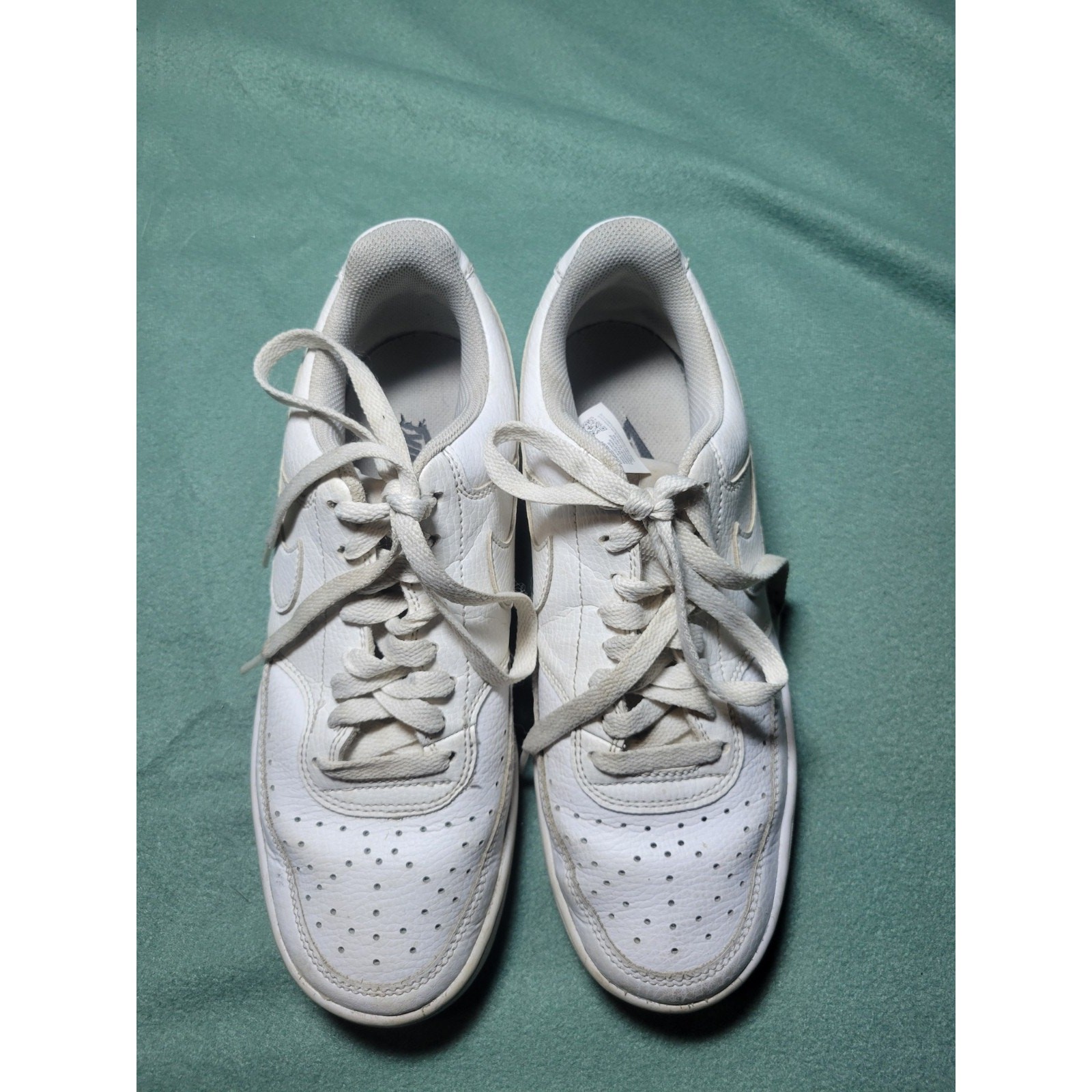 Nike Womens Court Vision Low CD5434-100 White Lace Up Shoes Sneakers Size 8.5