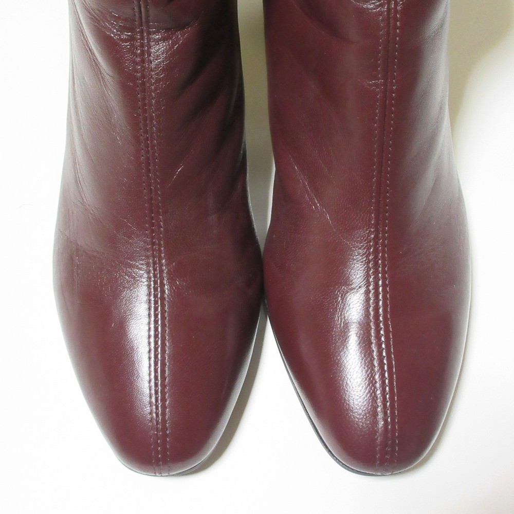 FABIO RUSCONI Ankle Boots, Size 36 1/2 (9.3 inches), Bordeaux. Women USED