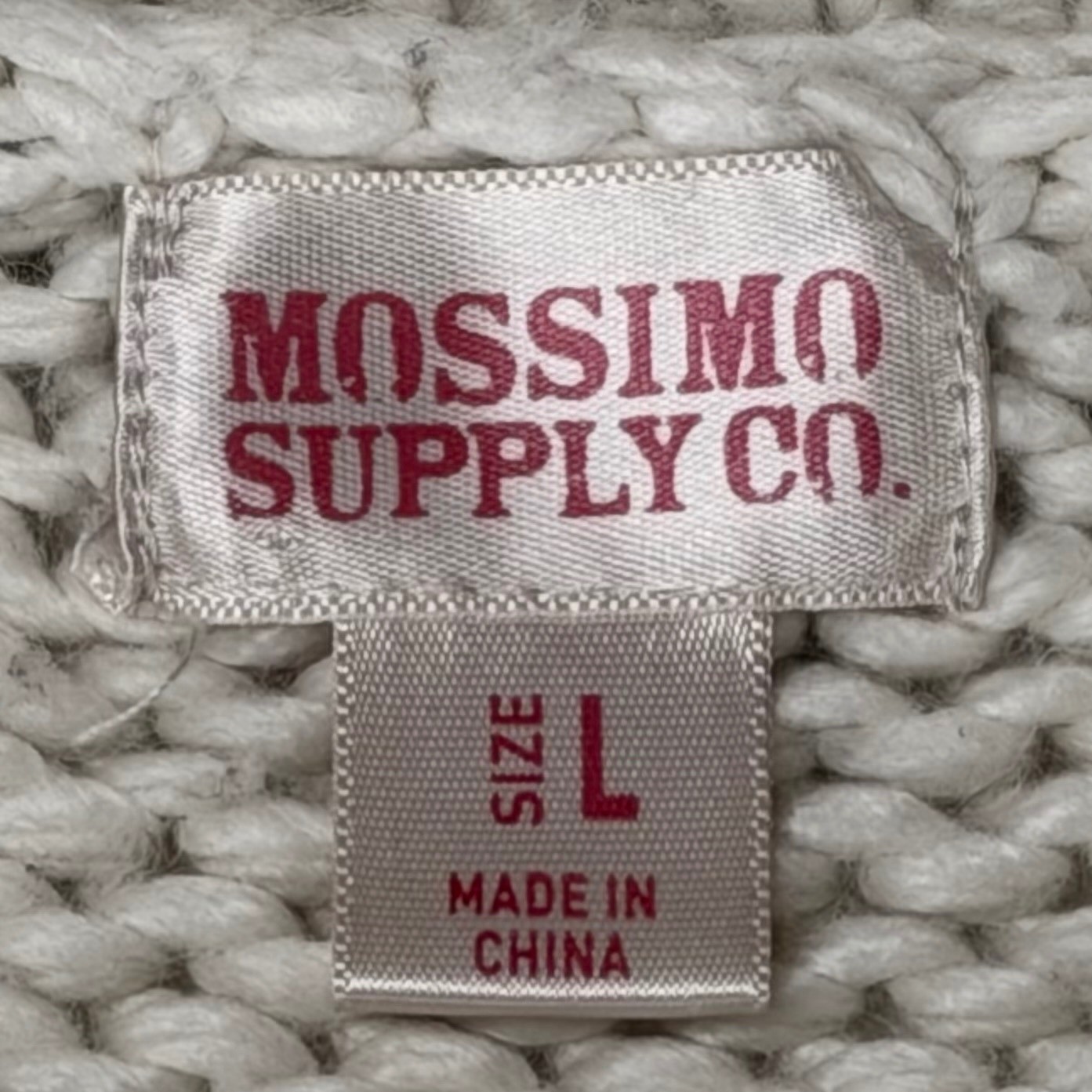 Mossimo Cottagecore Cable Knit Cozy Sweater Wool Blend Boho Old School Womens L
