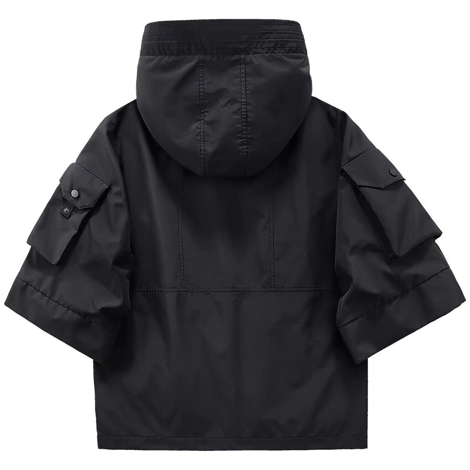 Niepce Streetwear Unisex Techwear Windbreaker Jackets Tactical Coat with Hoodie