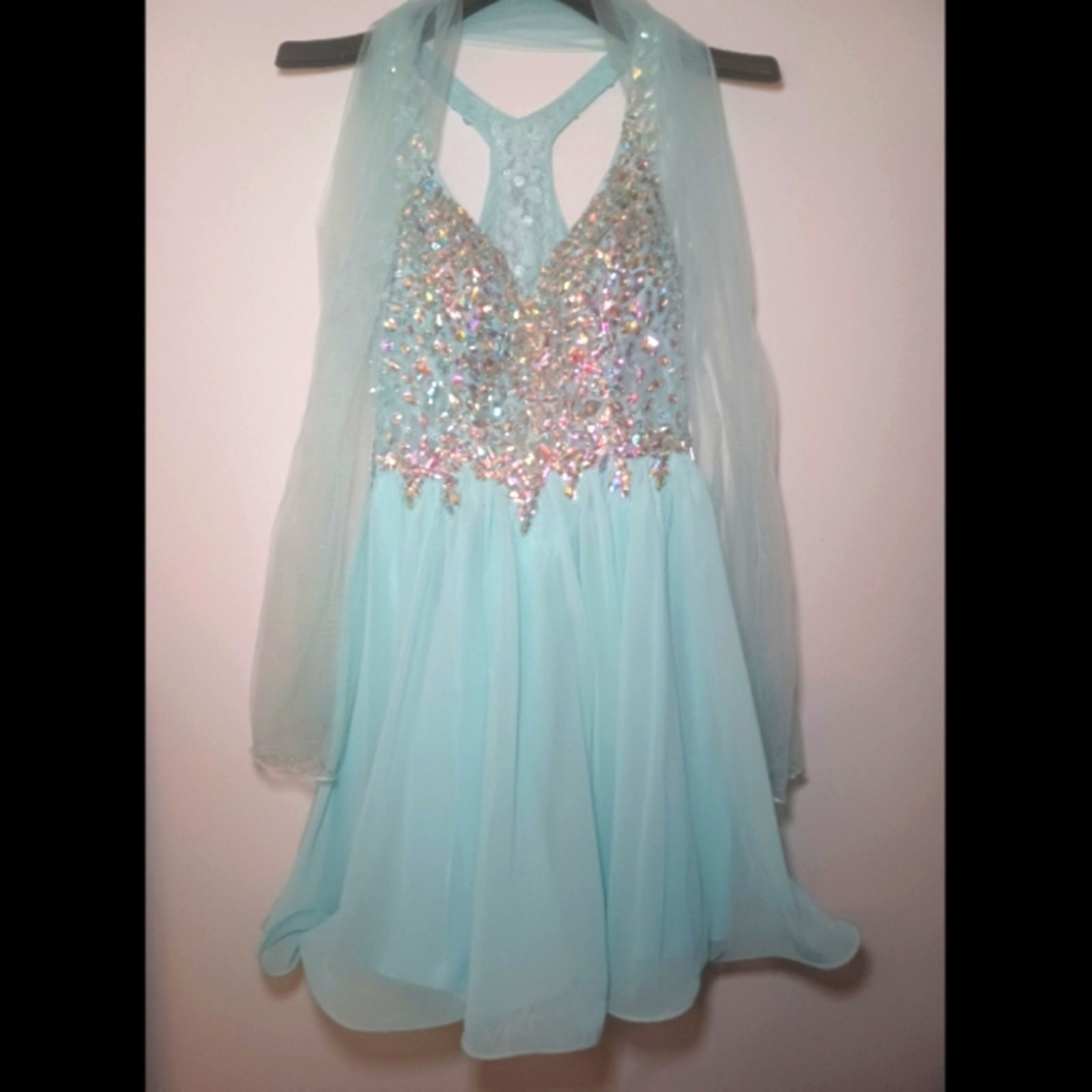 Stunning Blue Iridescent Prom/Cocktail Dress By Dancing Queen