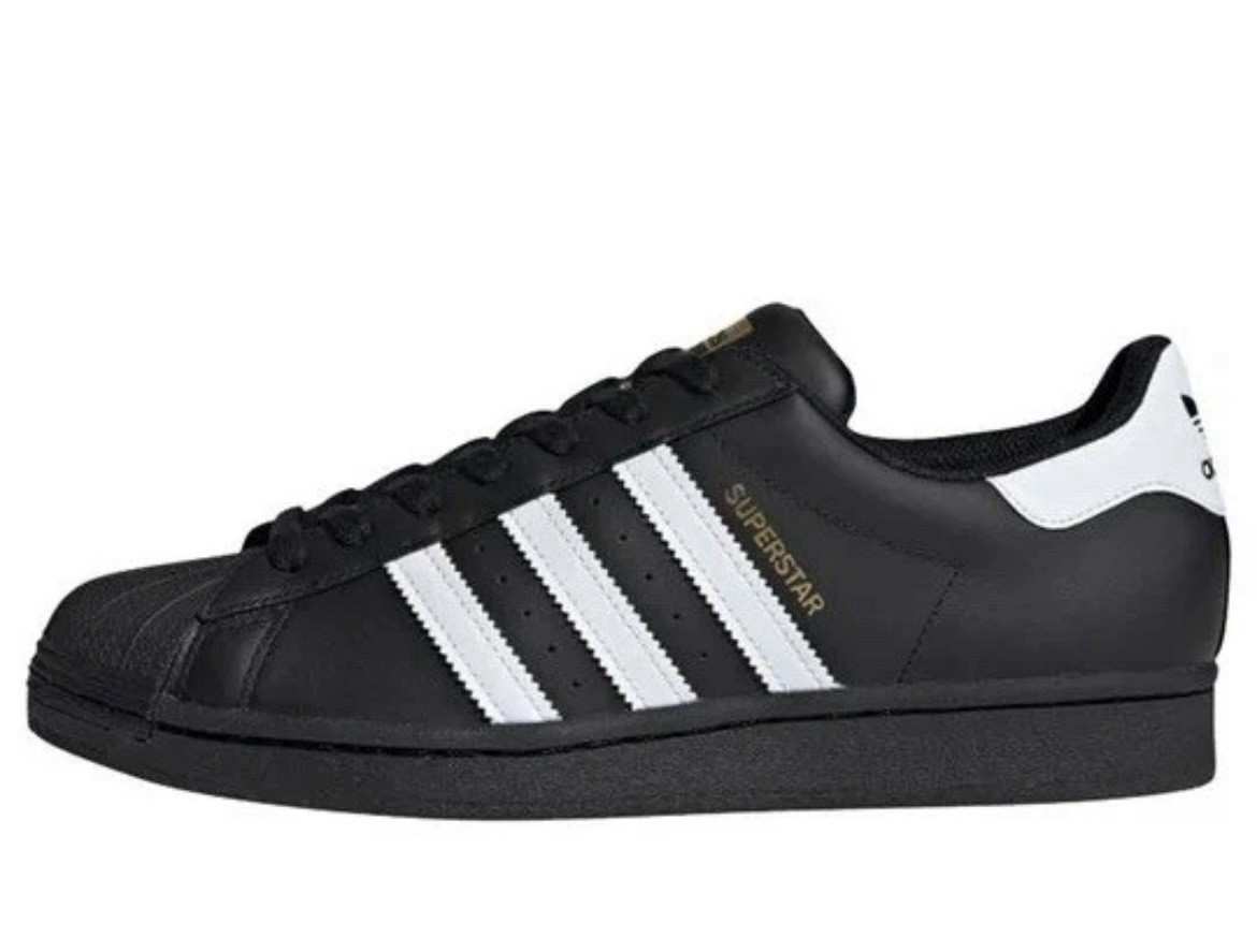 Adidas Superstar Black White Lace Up Casual Sneakers Retro OG EG4959 Men’s Sz 12