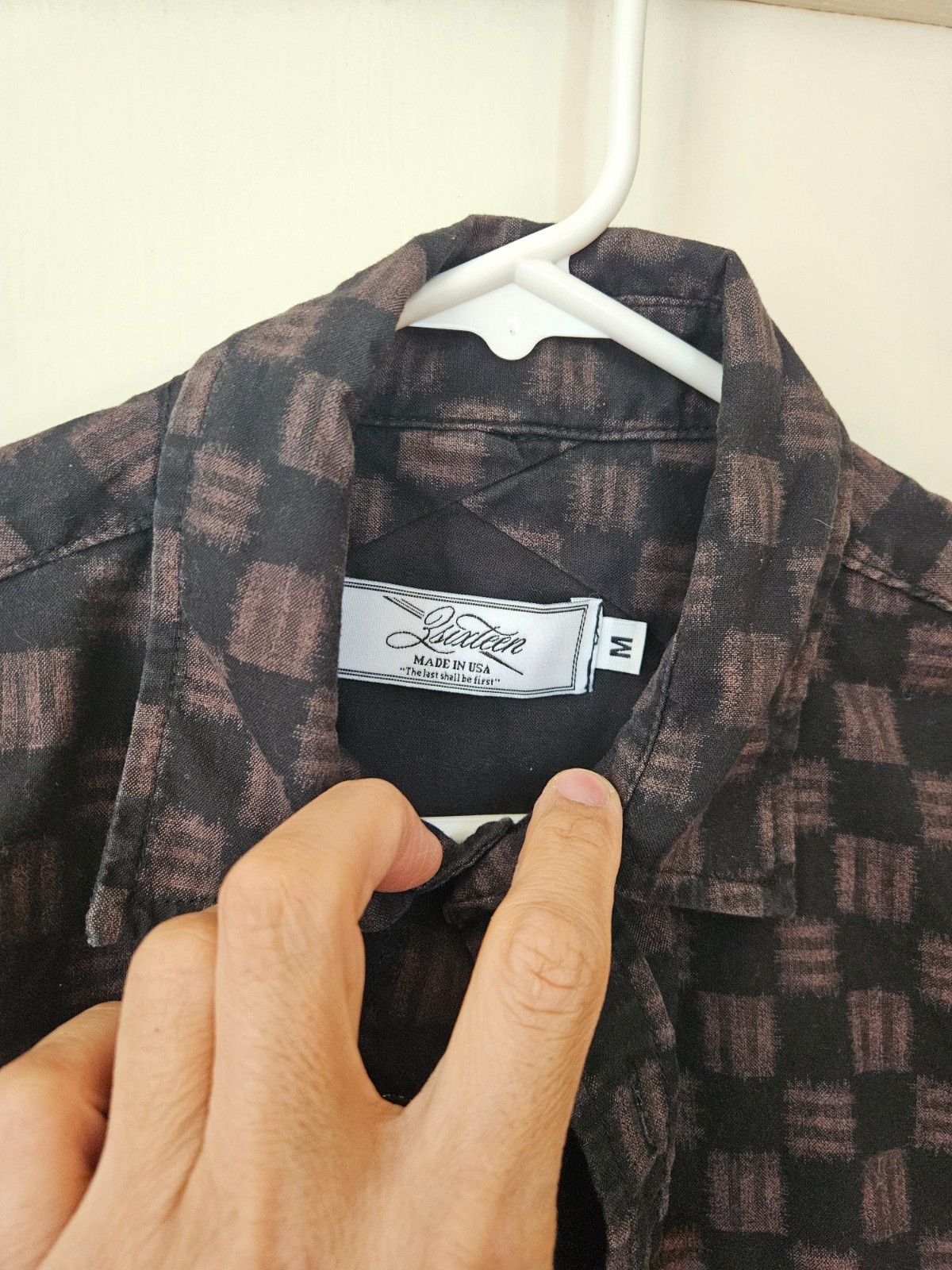 3sixteen Black Ise button up short-sleeve shirt – Size medium