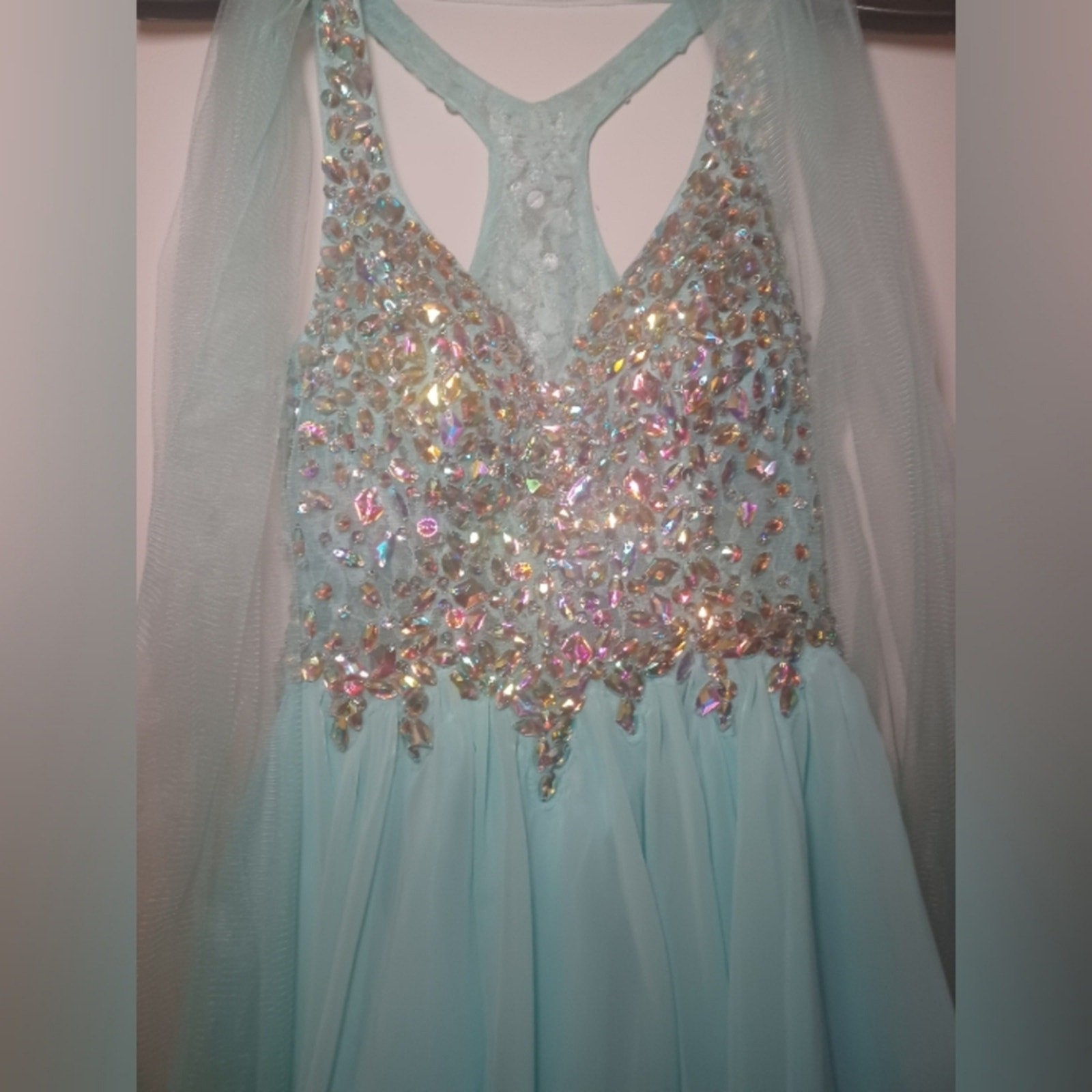 Stunning Blue Iridescent Prom/Cocktail Dress By Dancing Queen