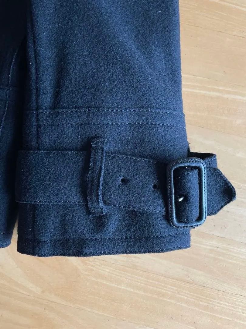Excellent condition BURBERRY wool peacoat M black