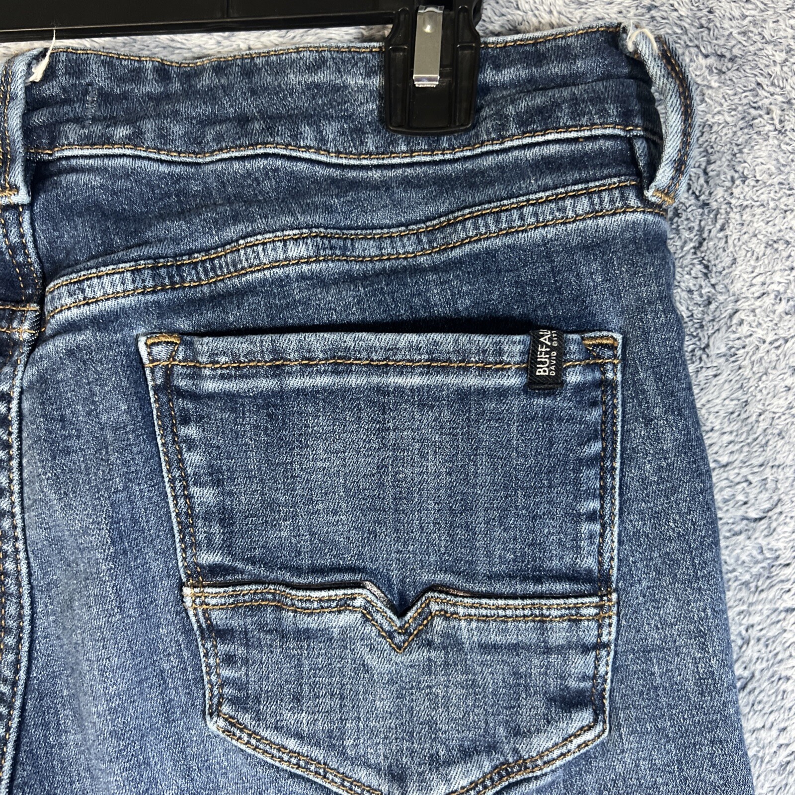 Buffalo David Bitton Hope Women’s Mid Rise Skinny Stretch Raw Hem Jeans Size 32