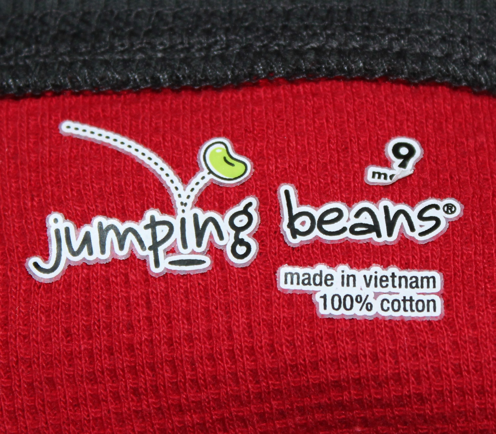 Jumping Beans, 9 Month, Red/ Charcoal Thermal Shirt, New without Tags