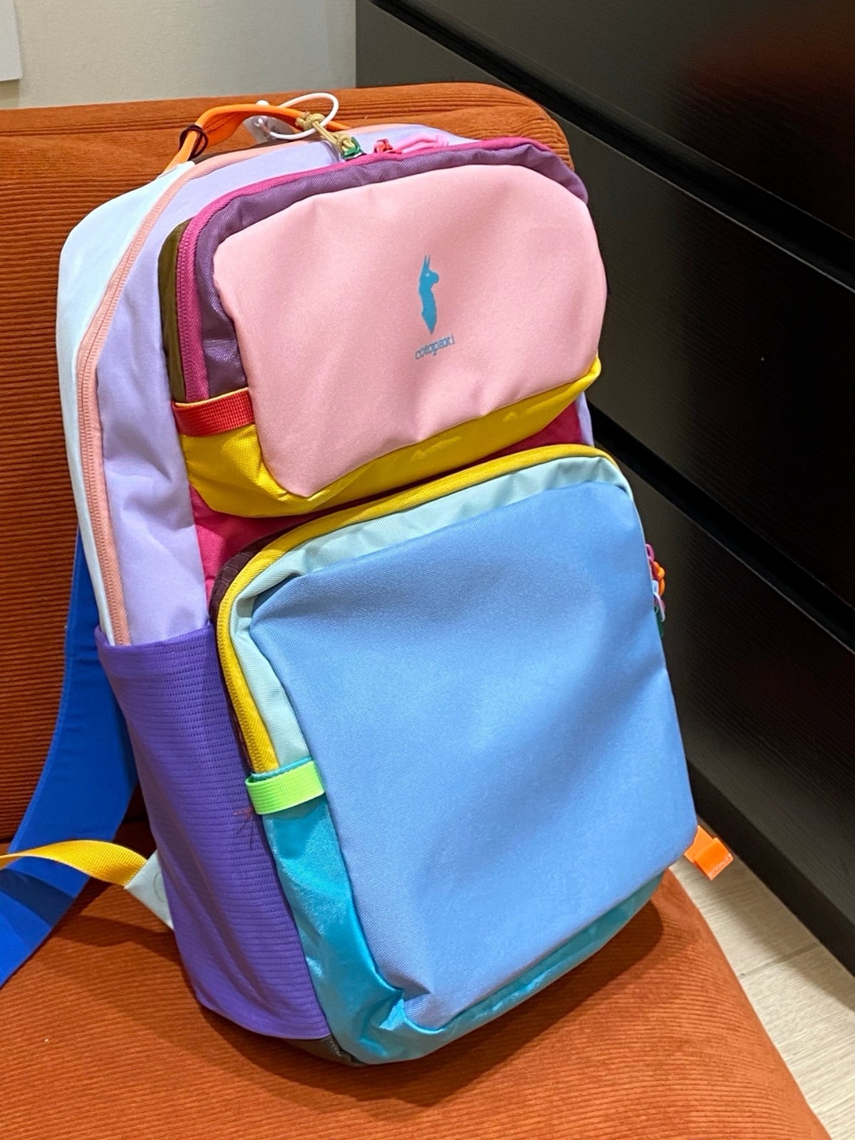 Cotopaxi Blue & Pink Dopamine Color-Block Alpaca Backpack 26x15x43cm